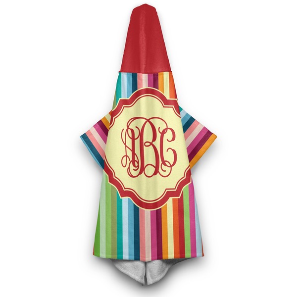 Retro Vertical Stripes Hooded Towel - Hanging