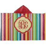 Retro Vertical Stripes Kids Hooded Towel (Personalized)