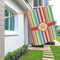 Retro Vertical Stripes House Flags - Double Sided - LIFESTYLE
