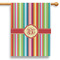 Retro Vertical Stripes 28" House Flag - Single Sided (Personalized)