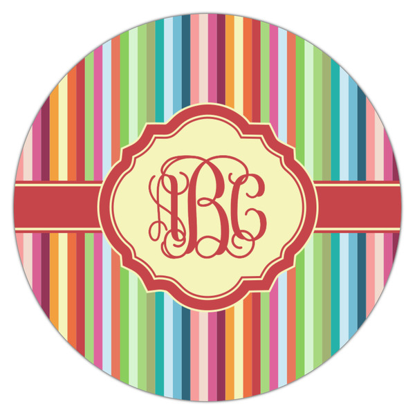 Retro Vertical Stripes Icing Circle - Medium - Single