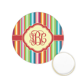 Retro Vertical Stripes Printed Cookie Topper - 1.25" (Personalized)
