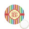 Retro Vertical Stripes Printed Cookie Topper - 1.25" (Personalized)