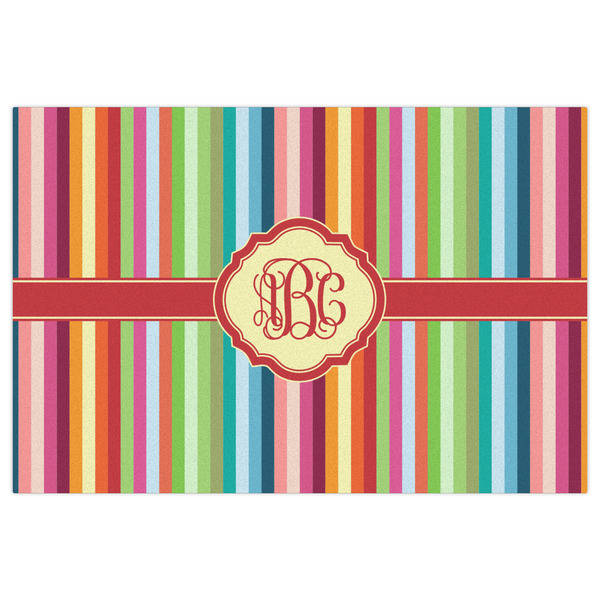 Retro Vertical Stripes Indoor / Outdoor Rug - 2'x3' - Front Flat