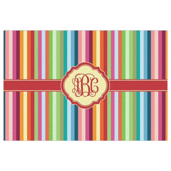 Retro Vertical Stripes Indoor / Outdoor Rug - 4'x6' - Front Flat