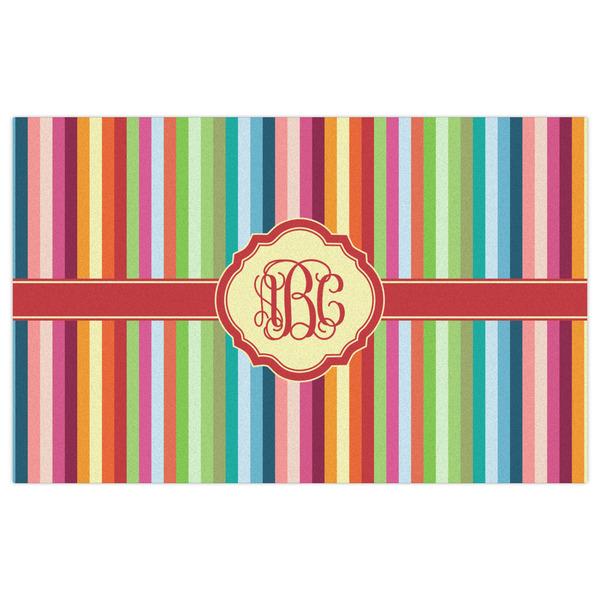 Retro Vertical Stripes Indoor / Outdoor Rug - 5'x8' - Front Flat