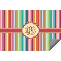 Retro Vertical Stripes Indoor / Outdoor Rug (Personalized)