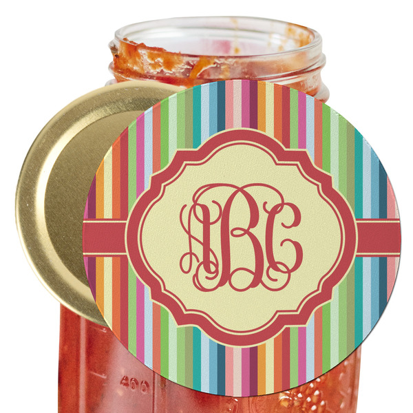 Custom Retro Vertical Stripes Jar Opener (Personalized)