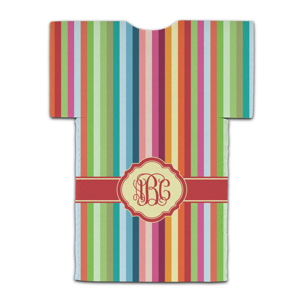 Retro Vertical Stripes Jersey Bottle Cooler - BACK (flat)
