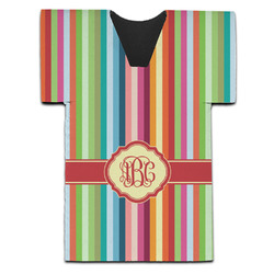 Retro Vertical Stripes Jersey Bottle Cooler (Personalized)
