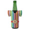 Retro Vertical Stripes Jersey Bottle Cooler - FRONT (on bottle)