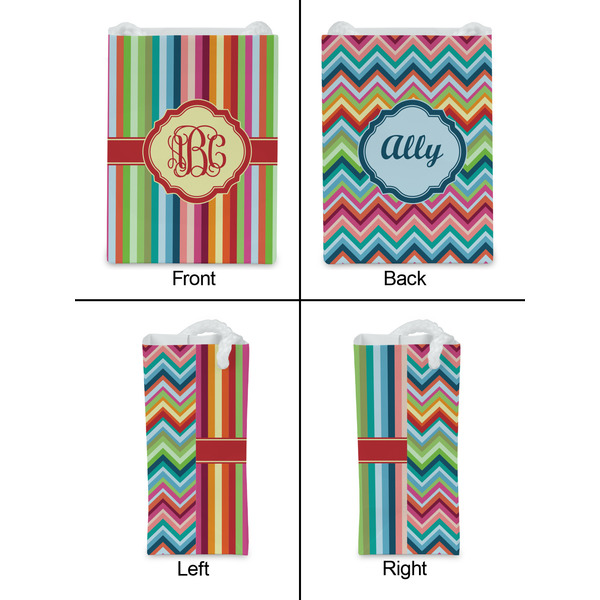 Retro Vertical Stripes Jewelry Gift Bag - Gloss - Approval
