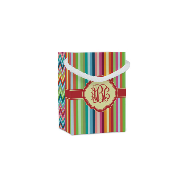 Custom Retro Vertical Stripes Jewelry Gift Bags (Personalized)