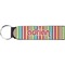 Retro Vertical Stripes Key Wristlet (Personalized)
