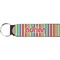 Retro Vertical Stripes Neoprene Keychain Fob (Personalized)