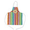 Retro Vertical Stripes Kid's Apron w/ Monogram