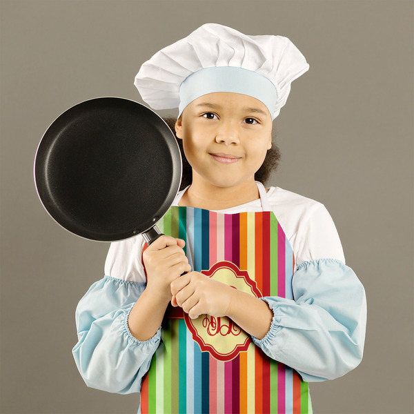 Retro Vertical Stripes Kid's Aprons - Medium - Lifestyle