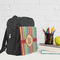 Retro Vertical Stripes Kid's Backpack - Lifestyle