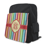 Retro Vertical Stripes Preschool Backpack (Personalized)