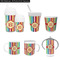 Retro Vertical Stripes Kid's Drinkware - Customized & Personalized