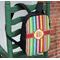 Retro Vertical Stripes Kids Backpack - In Context