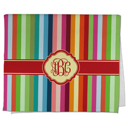 Retro Vertical Stripes Kitchen Towel - Poly Cotton w/ Monograms
