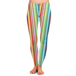 Retro Vertical Stripes Ladies Leggings - Extra Small