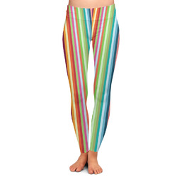 Retro Vertical Stripes Ladies Leggings (Personalized)