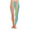 Retro Vertical Stripes Ladies Leggings - Front