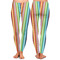 Retro Vertical Stripes Ladies Leggings - Front and Back