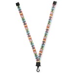 Retro Vertical Stripes Lanyard (Personalized)