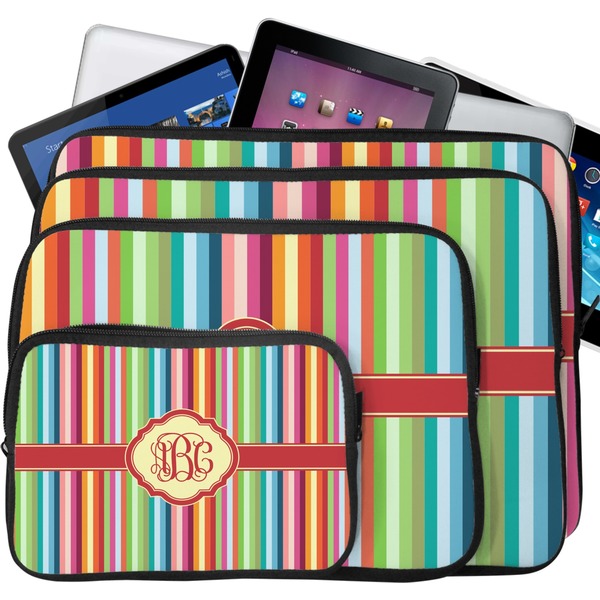 Retro Vertical Stripes Laptop Case Sizes