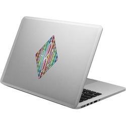 Retro Vertical Stripes Laptop Decal (Personalized)