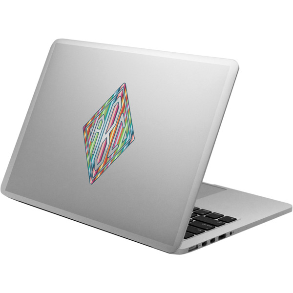 Custom Retro Vertical Stripes Laptop Decal (Personalized)