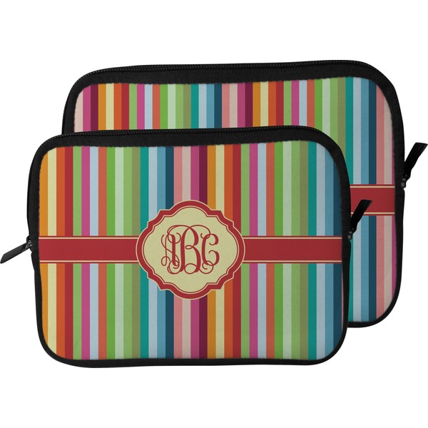 Retro Vertical Stripes Laptop Sleeve (Size Comparison)