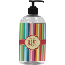 Retro Vertical Stripes Plastic Soap / Lotion Dispenser (Personalized)