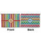 Retro Vertical Stripes Large Zipper Pouch Approval (Front and Back)
