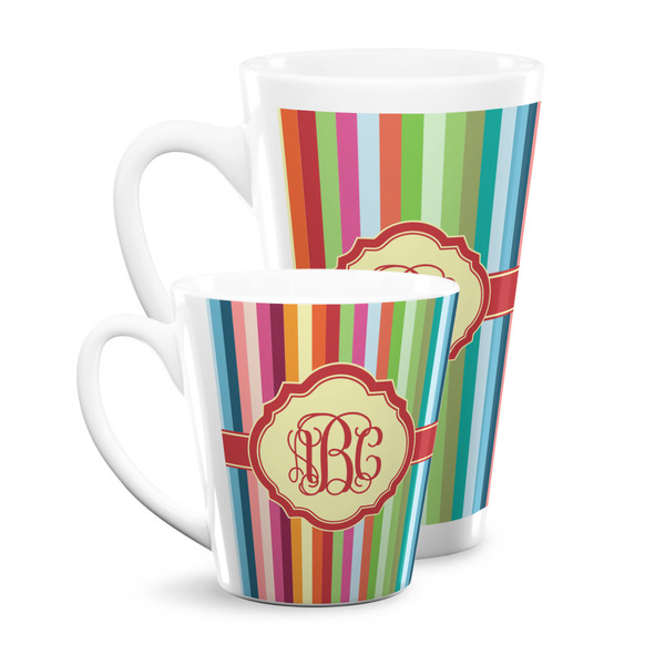 Retro Vertical Stripes Latte Mugs Main