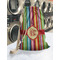 Retro Vertical Stripes Laundry Bag in Laundromat