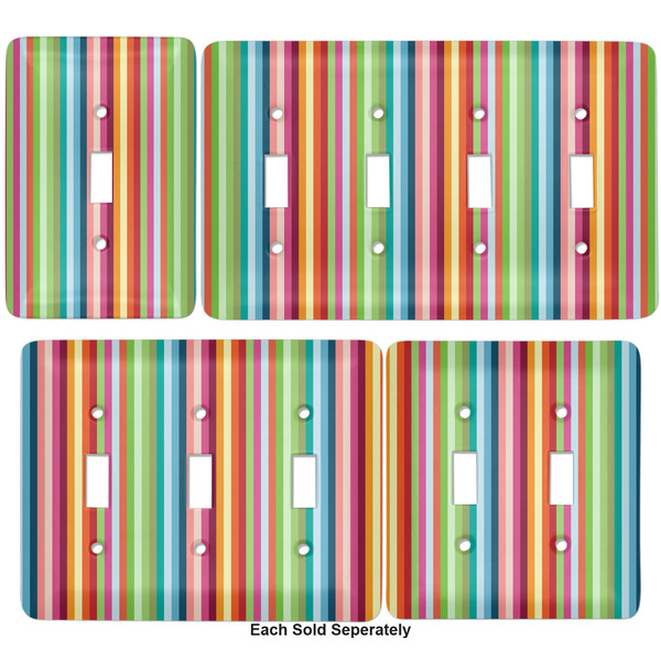 Retro Vertical Stripes Light Switch Covers all sizes