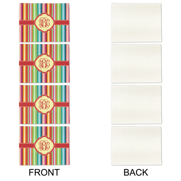 Retro Vertical Stripes Linen Placemat - APPROVAL Set of 4 (single sided)