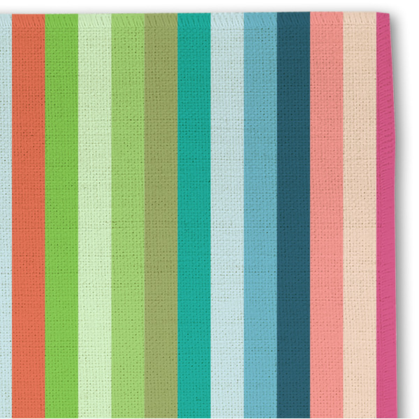 Retro Vertical Stripes Linen Placemat - DETAIL