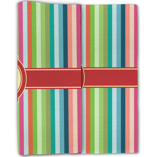 Retro Vertical Stripes Linen Placemat - Folded Half (double sided)
