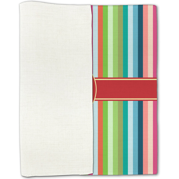 Retro Vertical Stripes Linen Placemat - Folded Half