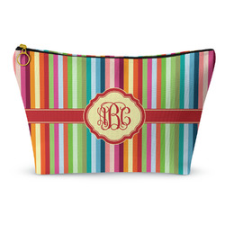 Retro Vertical Stripes Makeup Bag - Small - 8.5"x4.5" (Personalized)