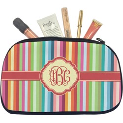 Retro Vertical Stripes Makeup / Cosmetic Bag - Medium (Personalized)