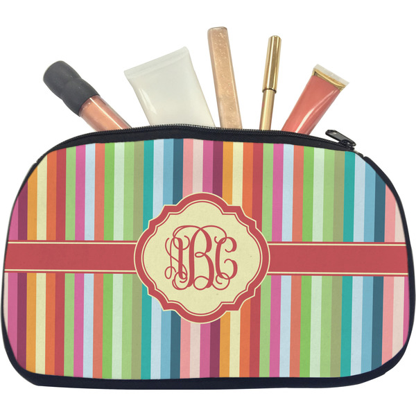 Retro Vertical Stripes Makeup Bag Medium