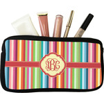 Retro Vertical Stripes Makeup / Cosmetic Bag - Small (Personalized)