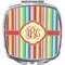 Retro Vertical Stripes Compact Makeup Mirror (Personalized)