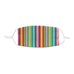 Retro Vertical Stripes Kid's Cloth Face Mask - XSmall